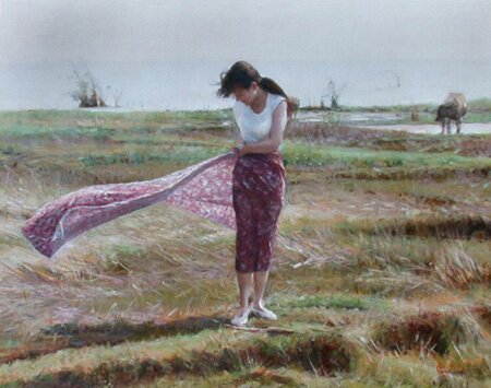 Girl in Wind of April - Shang Ding