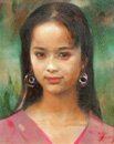 "Hong Han" - Chinese Portrait by Shang Ding