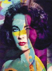 "Blue Liz" - Pop Icon Art Prints by James Gill