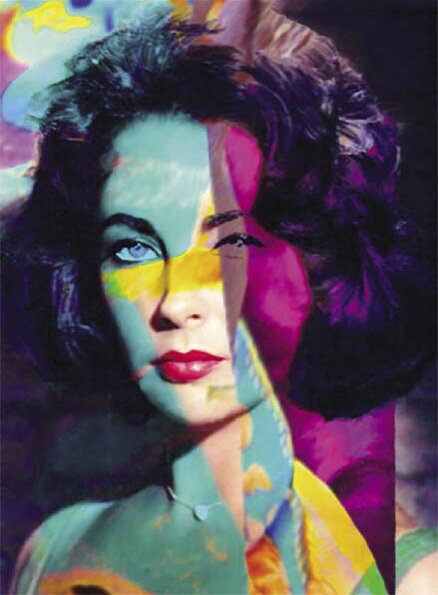 "Blue Liz" - Pop Icon Art Prints by James Gill