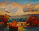 "My Neighbor's House #570" - Landscape Painting by Mark Gould