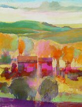 "My Neighbor's House #818" - Abstract Landscape Art by Mark Gould
