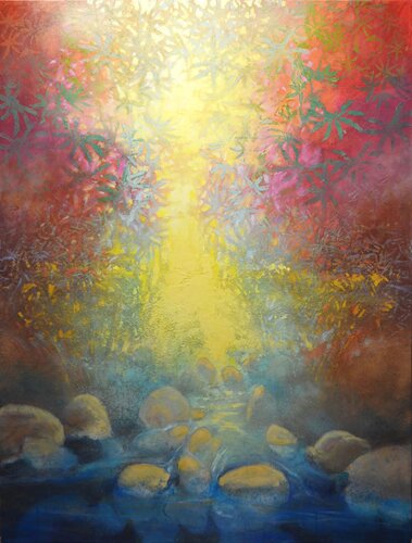 "Zapata Creek Headwaters: Arcadian #2030" - Landscape Artwork by Mark Gould