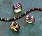 Purple Rings and Necklace Set - Artwork by Michael Grant