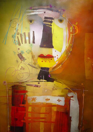 "1106-04 Untitled" - Painting by Terri Hallman