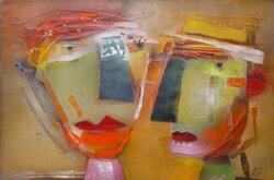 "Untitled 307-04" - Painting by Terri Hallman