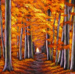 "Autumn Path" - Tree Artwork by Johnathan Harris
