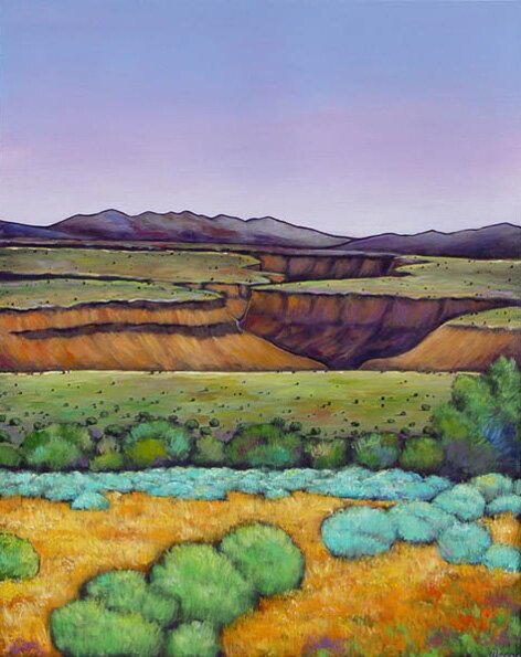 "Desert Gorge" - Southwestern Landscape Painting by Johnathan Harris