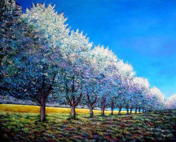 "Orchard Row" - Landscape Art by Johnathan Harris