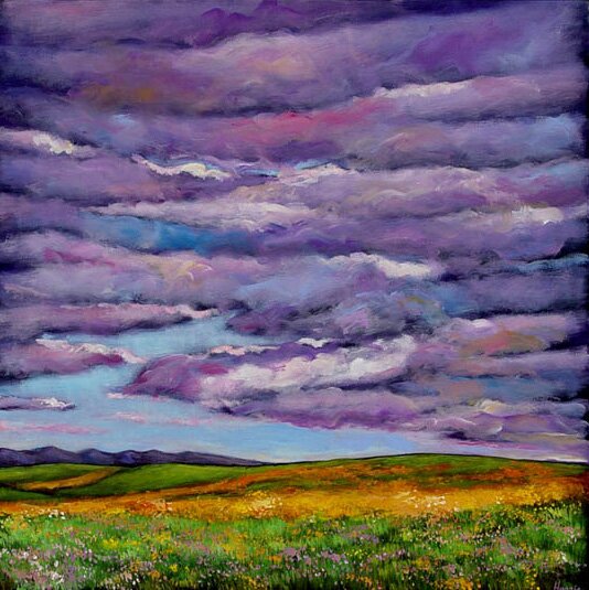 "Stormy Skies Over The Prairie" - Landscape Painting by Johnathan Harris