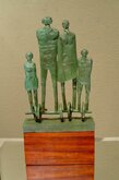 "Family on the Go" - Bronze Sculpture by Howard Hitchcock