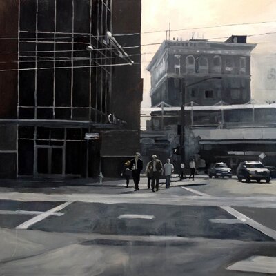 "Preoccupation" - Urban City Scenes by Jonathan Howard
