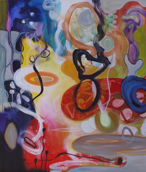 "After" - Abstract Oil Painting by Homare Ikeda