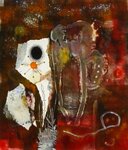 "Kanite" - Abstract Monotype by Homare Ikeda