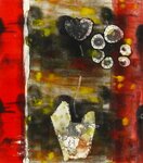 "Red Aspen" - Abstract Artwork by Homare Ikeda
