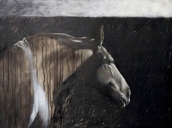 "Going Home" - Horse Portrait by Kathleen Kinkopf