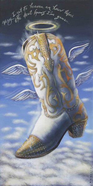 "When I Get to Heaven" - Acrylic Painting by Kathleen Kinkopf