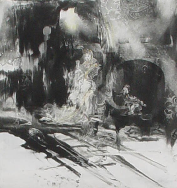 "The Queen" - Monotype by Randall LaGro