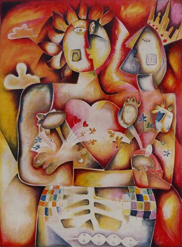 "All For One and One For All" - Lithograph by Alexandra Nechita