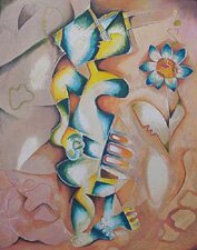 "Earthly Flower" - Lithograph by Alexandra Nechita