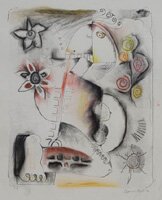 "First Love" - Original Stone Lithograph by Alexandra Nechita