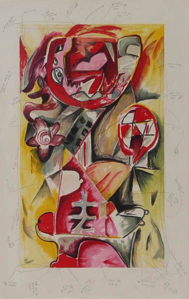 "Heart Transplant" - Trial Proof Lithograph by Alexandra Nechita