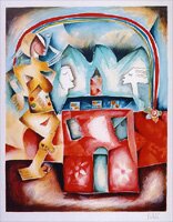 "My Future Rainbow" - Hand Pulled Stone Lithograph by Alexandra Nechita