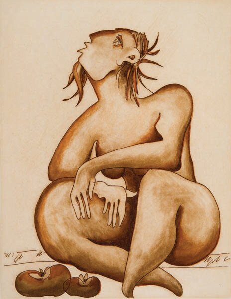 "Summer Tomatoes - #2/10" - Lithograph by Alexandra Nechita