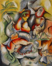 "Swimming with Dolphins" - Lithographs by Alexandra Nechita