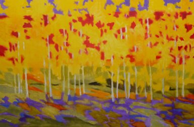 "Fall Color Shadows" - Landscape Oil Painting by Marshall Noice