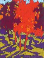 "Fall Oaks" - Landscape Pastel by Marshall Noice