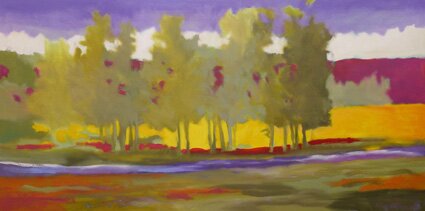 "Heading Towards Swan Lake" - Landscape Oil Painting by Marshall Noice