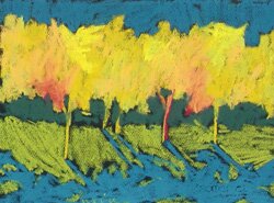 "Long Shadow" - Landscape Pastel by Marshall Noice