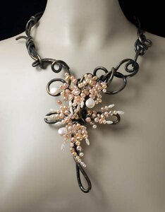 Grace V Collar - Custom Jewelry by Valerie Ostenak