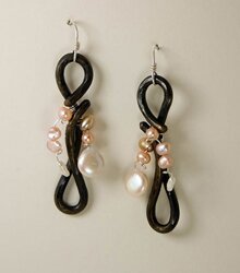 Grace V Earrings - Unique Metal Jewelry by Valerie Ostenak