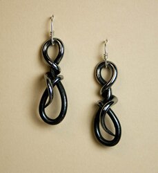 Vines and Tendrils Earrings - Unique Forged Steel Earrings by Valerie Ostenak