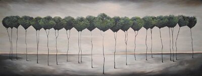 "Untitled #590" - Landscape Tree Art by Anna Pales