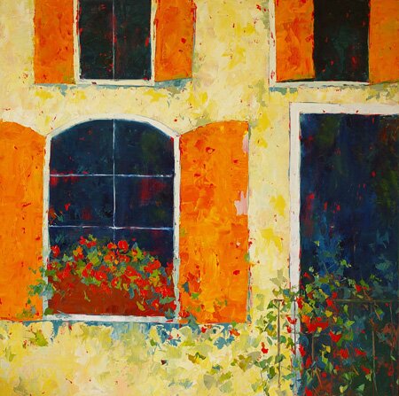 "Courtyard Colors" - Paintings by Cynthia Reid