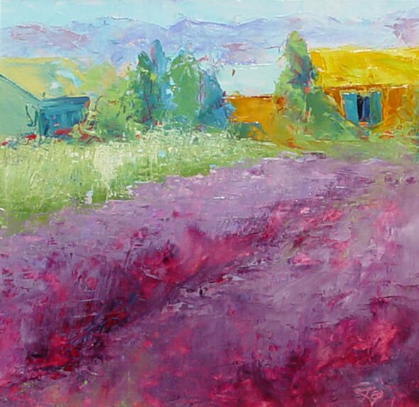 "French Lavender" - Oil Painting by Cynthia Reid