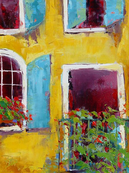 "Hotel View" - Oil Painting by Cynthia Reid