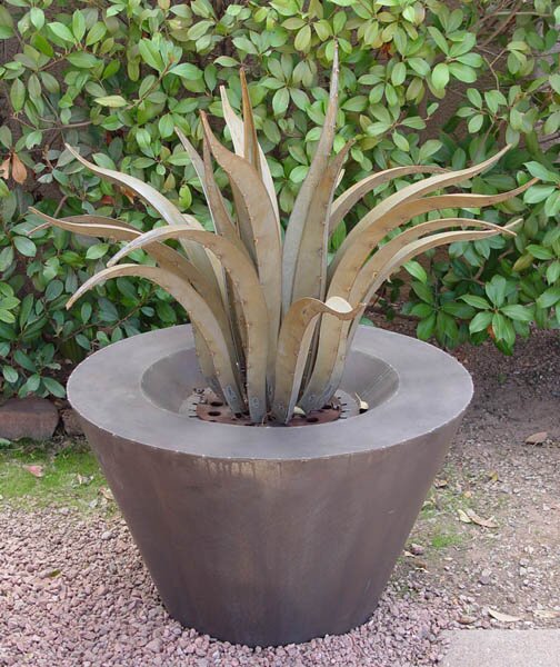 "Medium Agave in Pot" - Metal Sculpture by Eric Richard