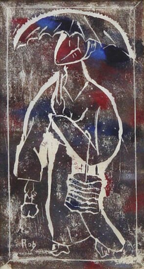 "Walk in the Rain" - Artwork by Alfred Rogoway