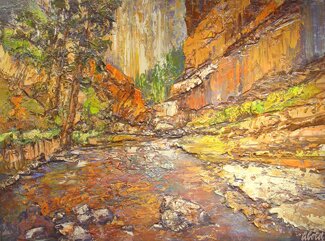 "At Oak Creek" - Landscape Paintings of Sedona by Hans Schiebold