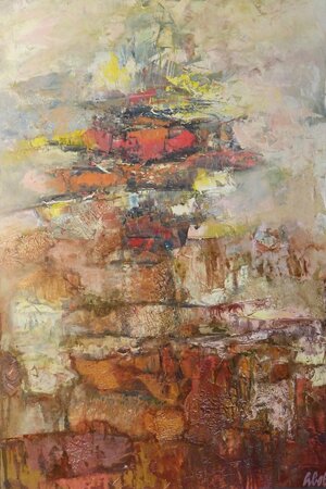 "Implied Landscape 107" - Abstract Landscape Art by Hans Schiebold