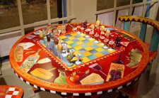 "Game Table with Stools" - Custom Designs by Sticks Furniture