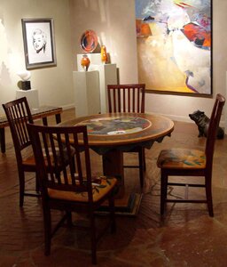"42 inch Round Table with 4 Chairs" - Custom Furniture by Sticks