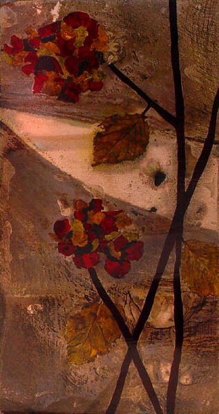 "Hydrangea Petals in the Woods A & B" - Artwork by Gail Taylor