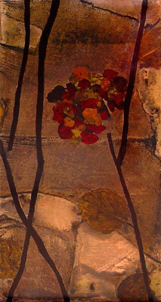 "Hydrangea Petals in the Woods A & B" - Artwork by Gail Taylor