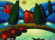 "Long Ago on a Summer Day" - Encaustic Painting by Slava Tch
