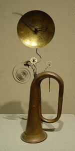"Bugle Clock" - Unique Clocks by Roger Wood